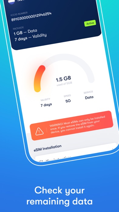 eSimply: Travel & Mobile data Screenshot