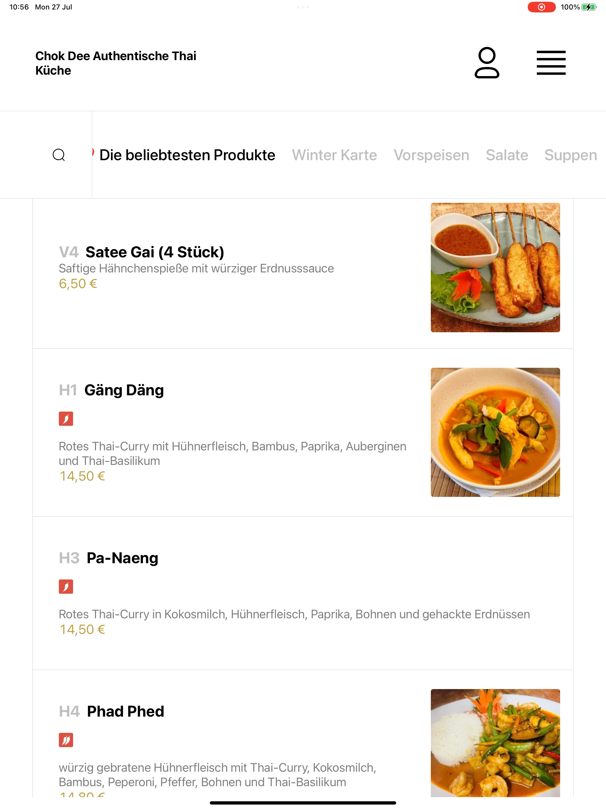 Chok Dee Thai Küche screenshot 14
