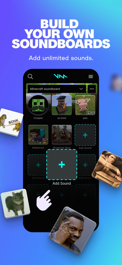 Voicemod - This tool empowers users to personalize their experience by building unlimited soundboards, easily adding new audio clips via the multiple 'Add Sound' buttons and organizing them as desired.