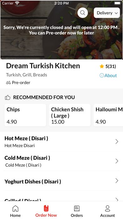 Dream Turkish Kitchen Screenshot
