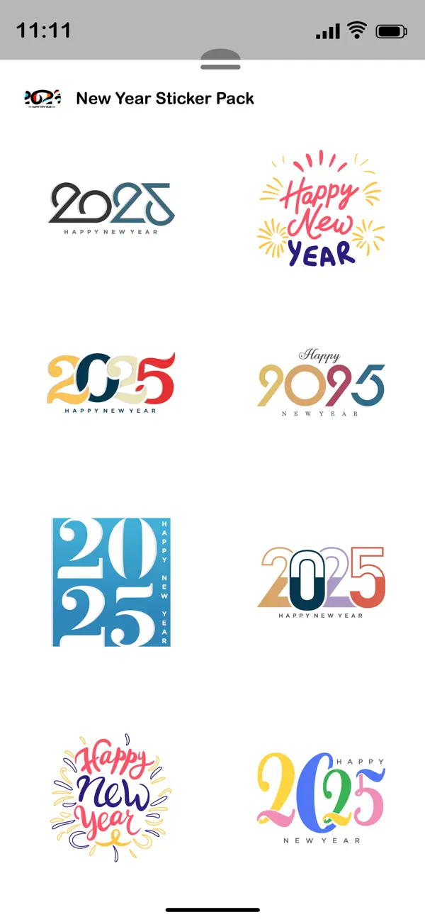 Screenshot #2 pour New Year 2025 Stickers!