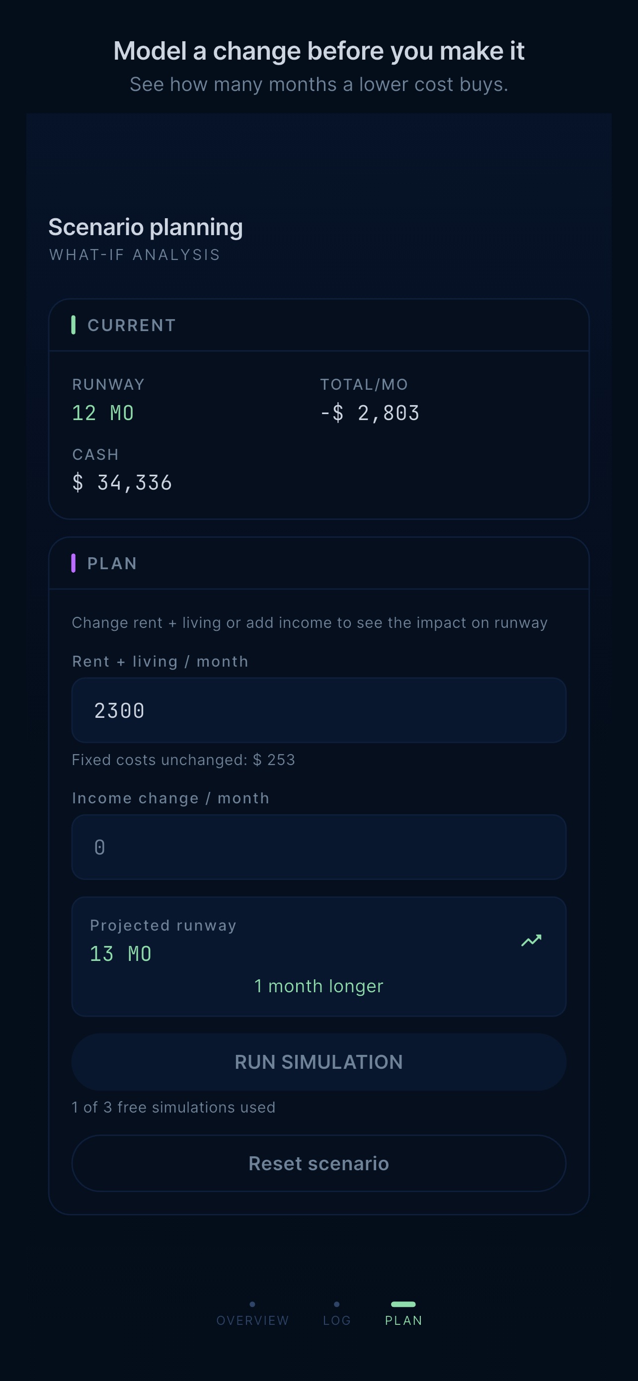 Screenshot 1 of Financial Runway