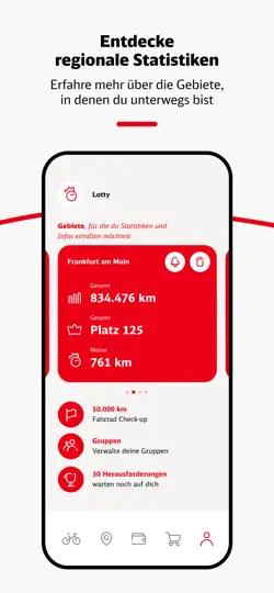 Screenshot von DB Rad+ Prämien Für Kilometer auf dem iPhone 6