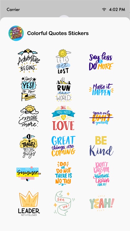 Colorful Quotes Stickers