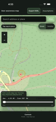 Deer Awareness app screenshot