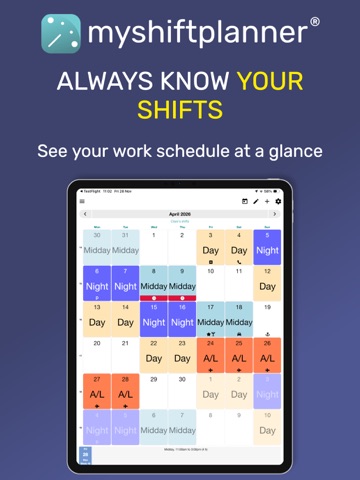 My Shift Planner – Shift Rota iPad screenshot 1