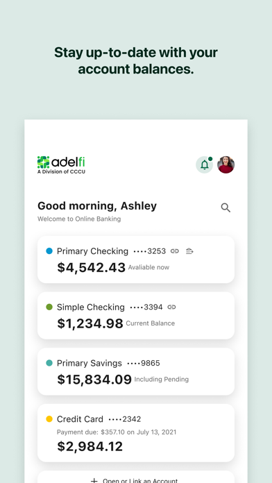 Screenshot #2 pour AdelFi Mobile Banking