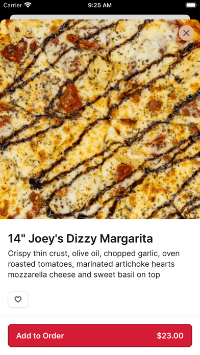 Joey C’s Pizza iPhone screenshot 4 - Food & Drink app