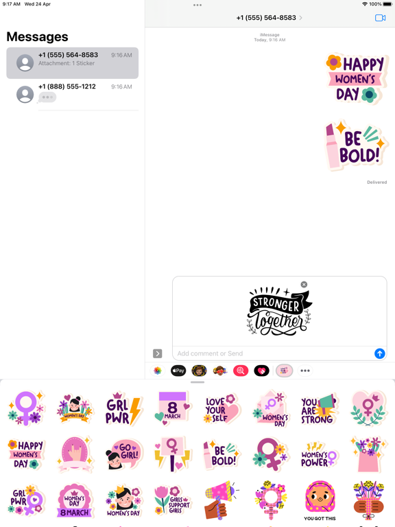 Screenshot #4 pour Women's Day Stickers- WAStickr