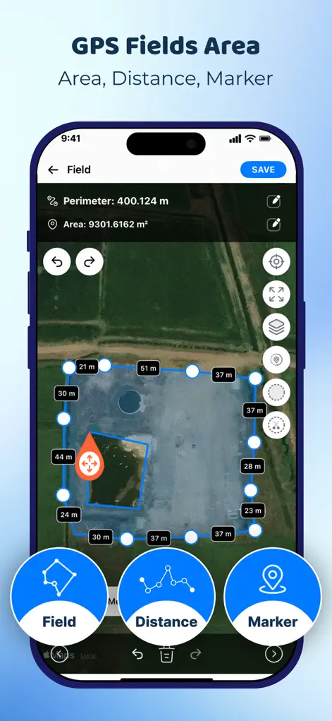 GPS Fields Area - Measure Map - Utilities App | MWM