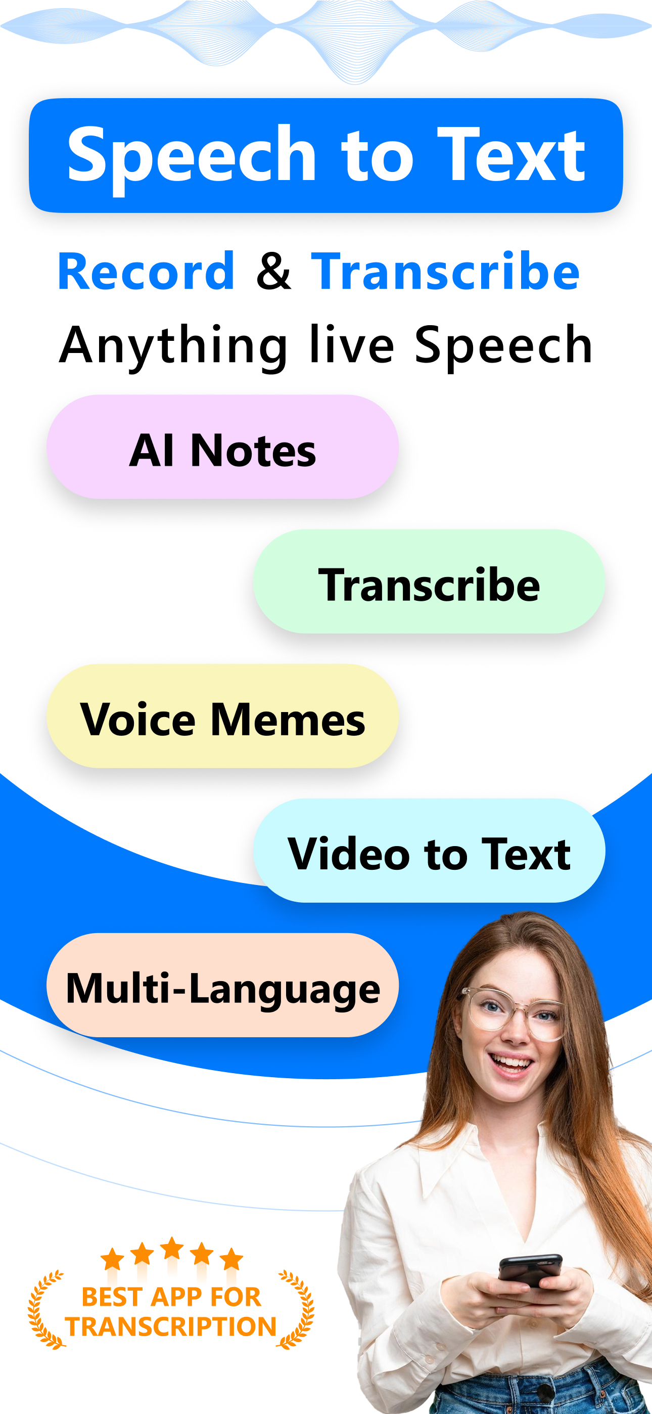 AI Speech to Text: Transcriber