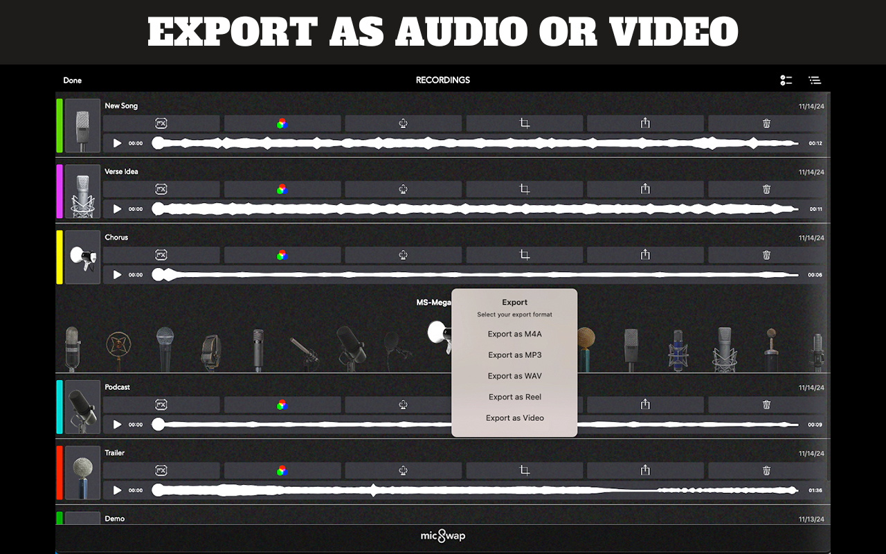 MicSwap: Microphone Recording