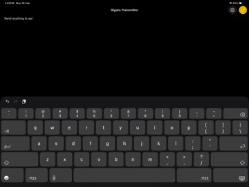 Glyphsmitter iPad screenshot
