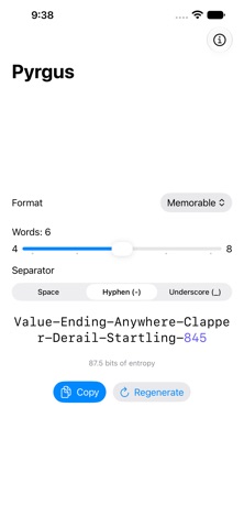 Pyrgus: Password Generator screenshot 3