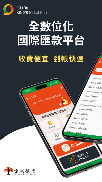 京城銀行「京匯通」-全球數位匯款(京速PAY｜Q-Send)