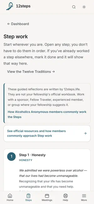 12steps.life screenshot 2