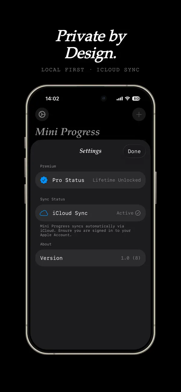 #5. Mini Progress (iOS) Podle: Peerasak Unsakon