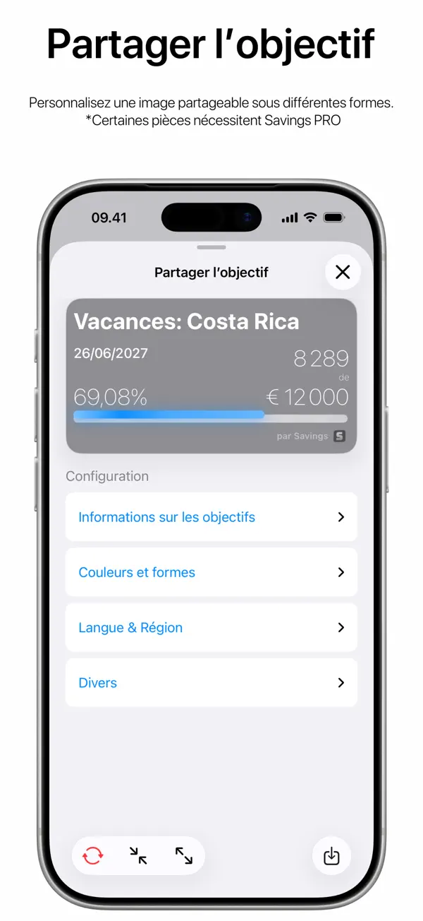 Screenshot #3 pour Savings - Objectifs d’épargne