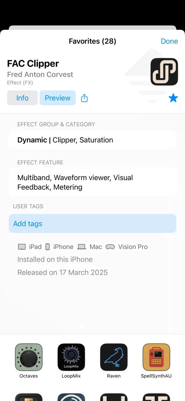Screenshot #3 pour AUBE 2 Audio Unit Box Explorer