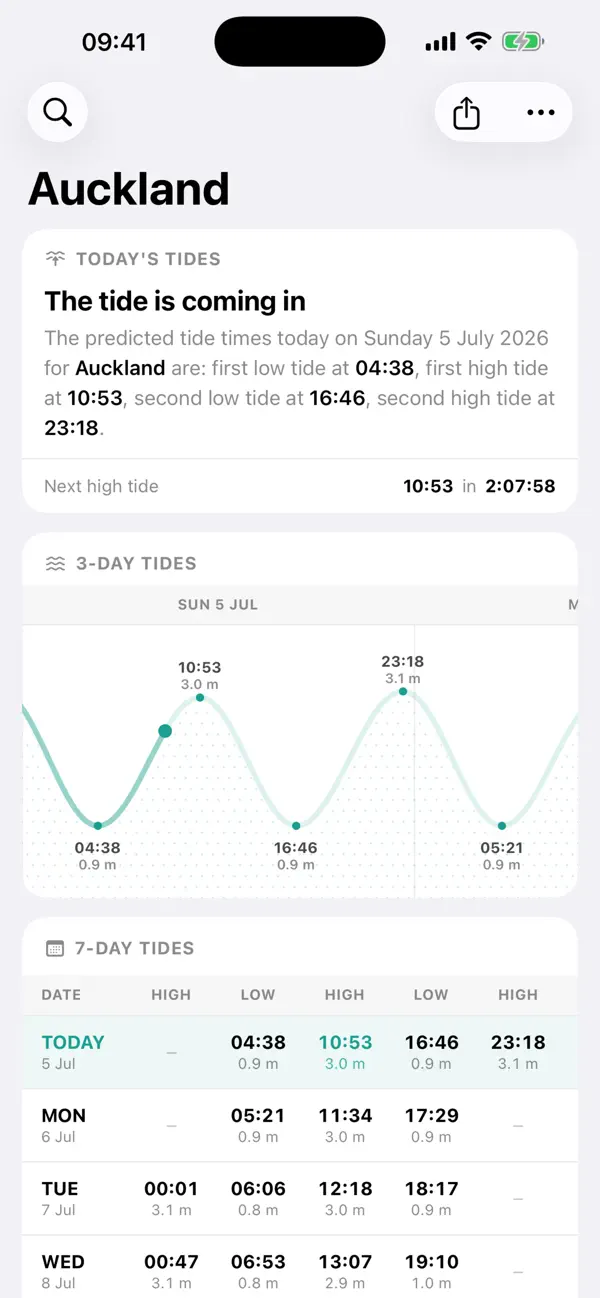 Screenshot #3 pour Darker Tides: NZ Tide Times