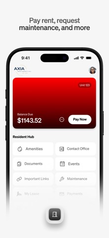 Axia Residential iPhone screenshot