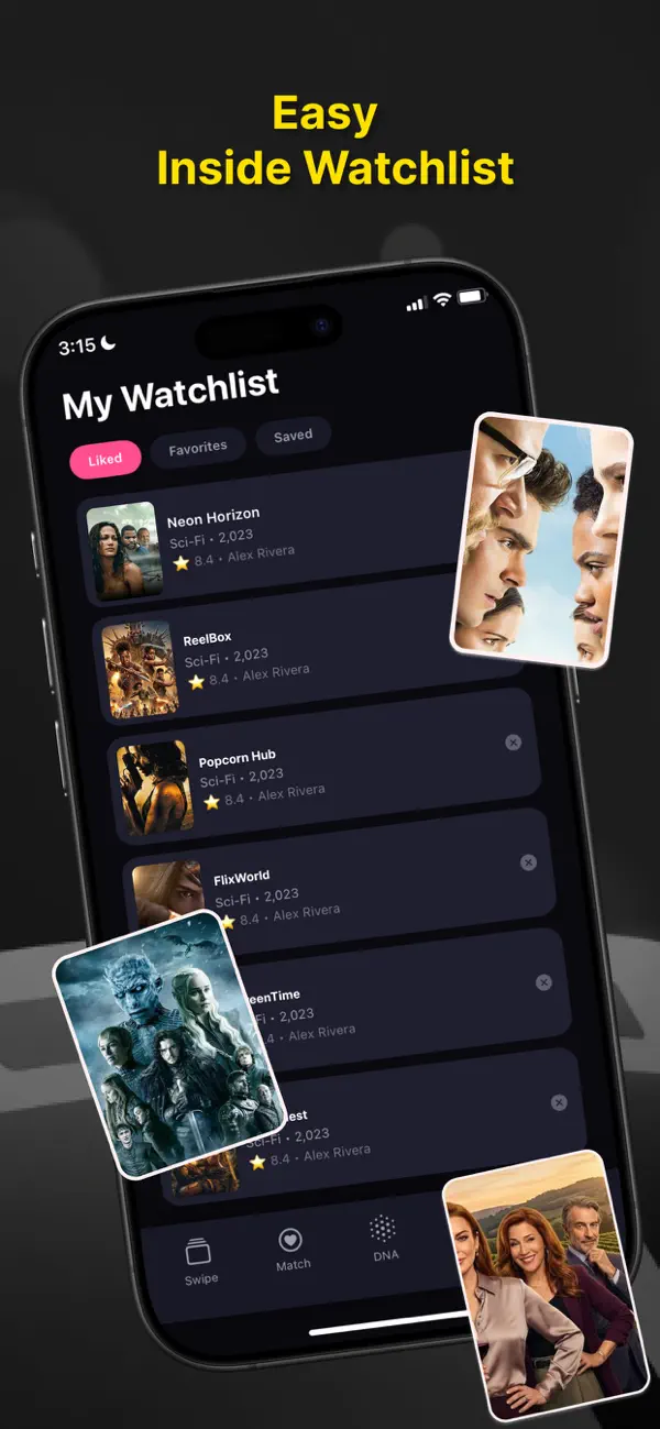 Screenshot #3 pour Cinema Hub - Swipe and Like
