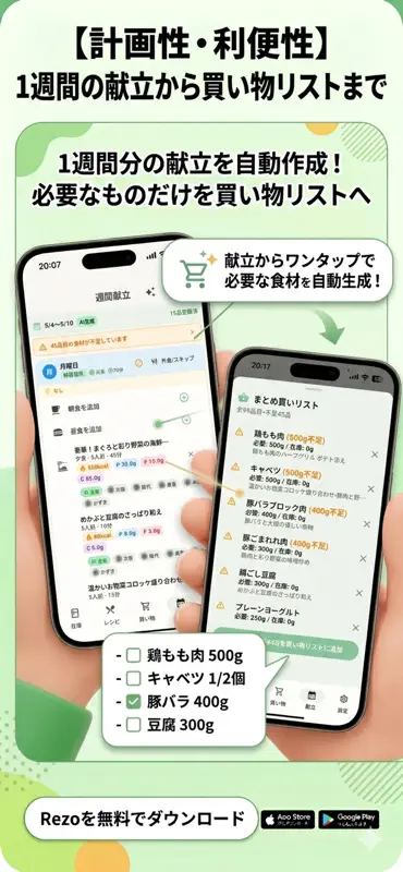 Rezo（レゾ）- 冷蔵庫管理とチラシ節約・AI献立レシピ screenshot 6 of 6