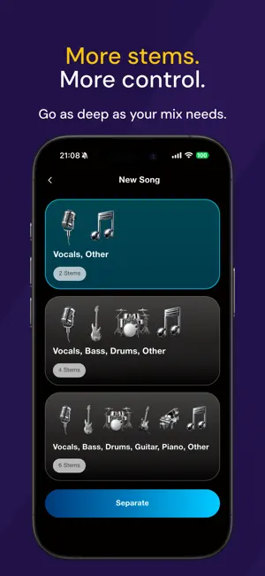 Vocal Remover AI: Stems Lab iPhone screenshot 3