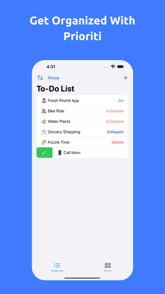 #1. Prioriti - To Do List & Matrix (iOS) By: Emin Emini