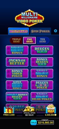 Multi Millionaire Video Poker screenshot 5