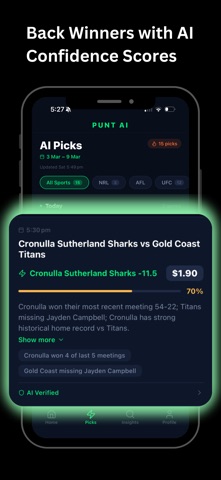 PuntAI: Aussie Sport Analytics screenshot