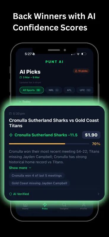 PuntAI: Aussie Sport Analytics screenshot 3 of 5