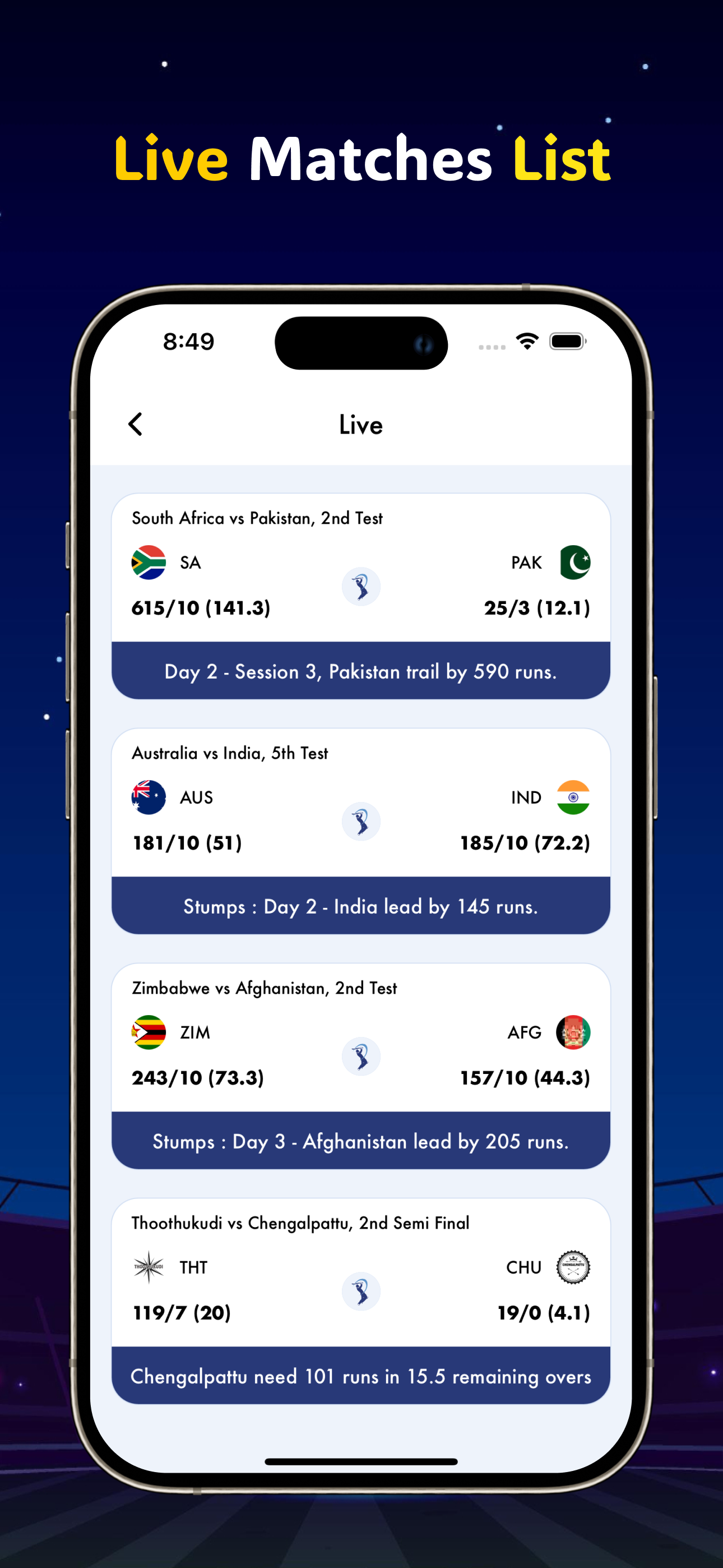Live Cricket TV HD Sports screenshot 3