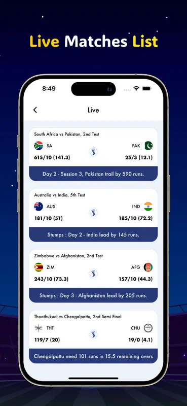 Live Cricket TV HD Sports screenshot 3 of 5