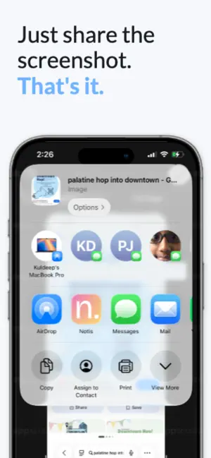 Notis: Screenshot to Calendar screenshot 2