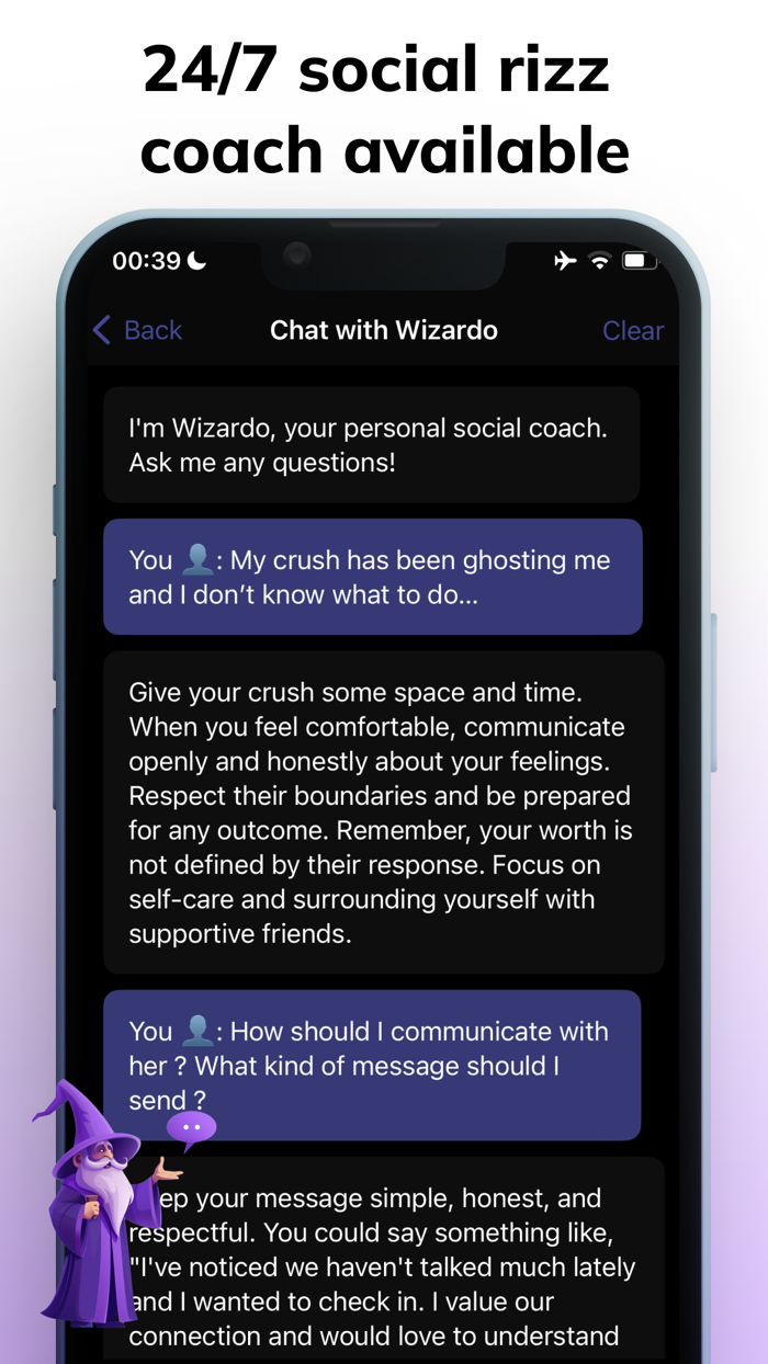 Wizard AI Social Skills App