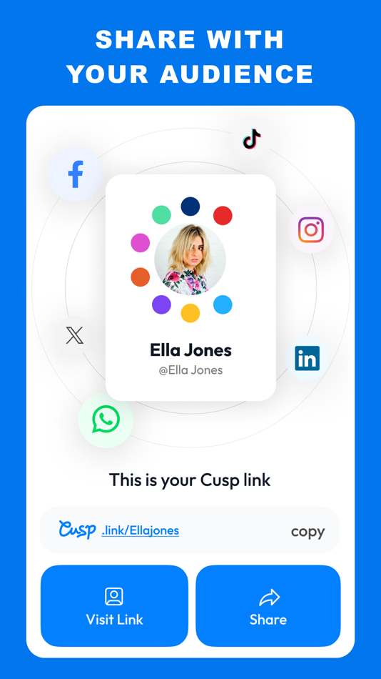 #6. Cusp.link in bio maker (iOS) By: Oktein Media Ltd
