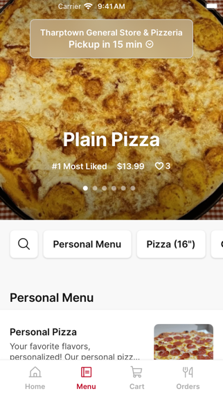 TGS Pizzeria iPhone screenshot 2 - Food & Drink app
