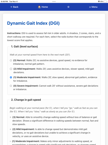 PT Measures iPad screenshot 2 - Medical app