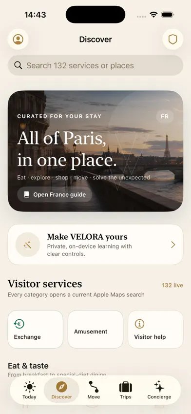 VELORA Travel Companion screenshot 1