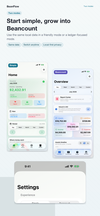 BeanFlow: Expense Tracker Screenshot 1 of 5