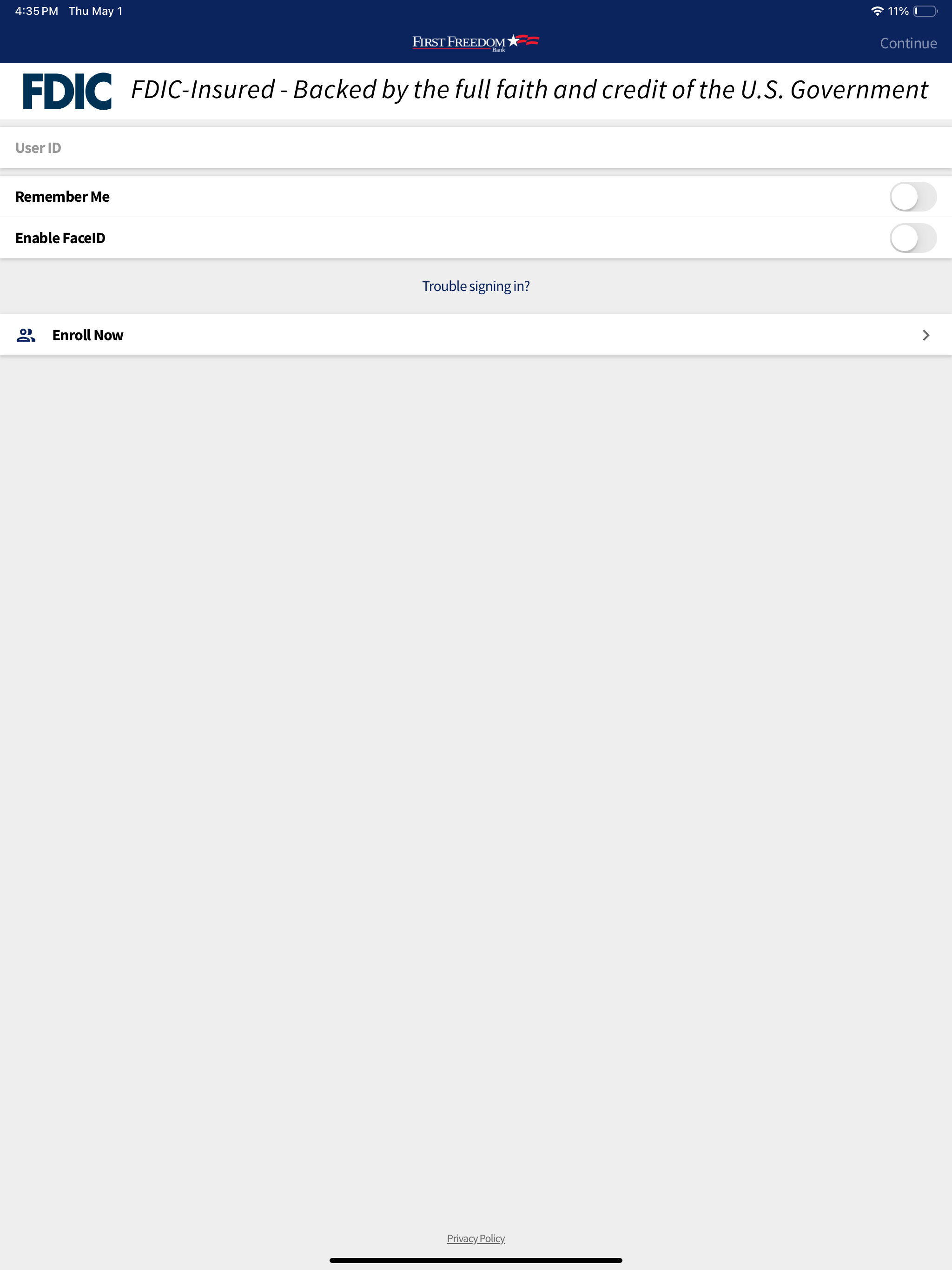 First Freedom Mobile Banking