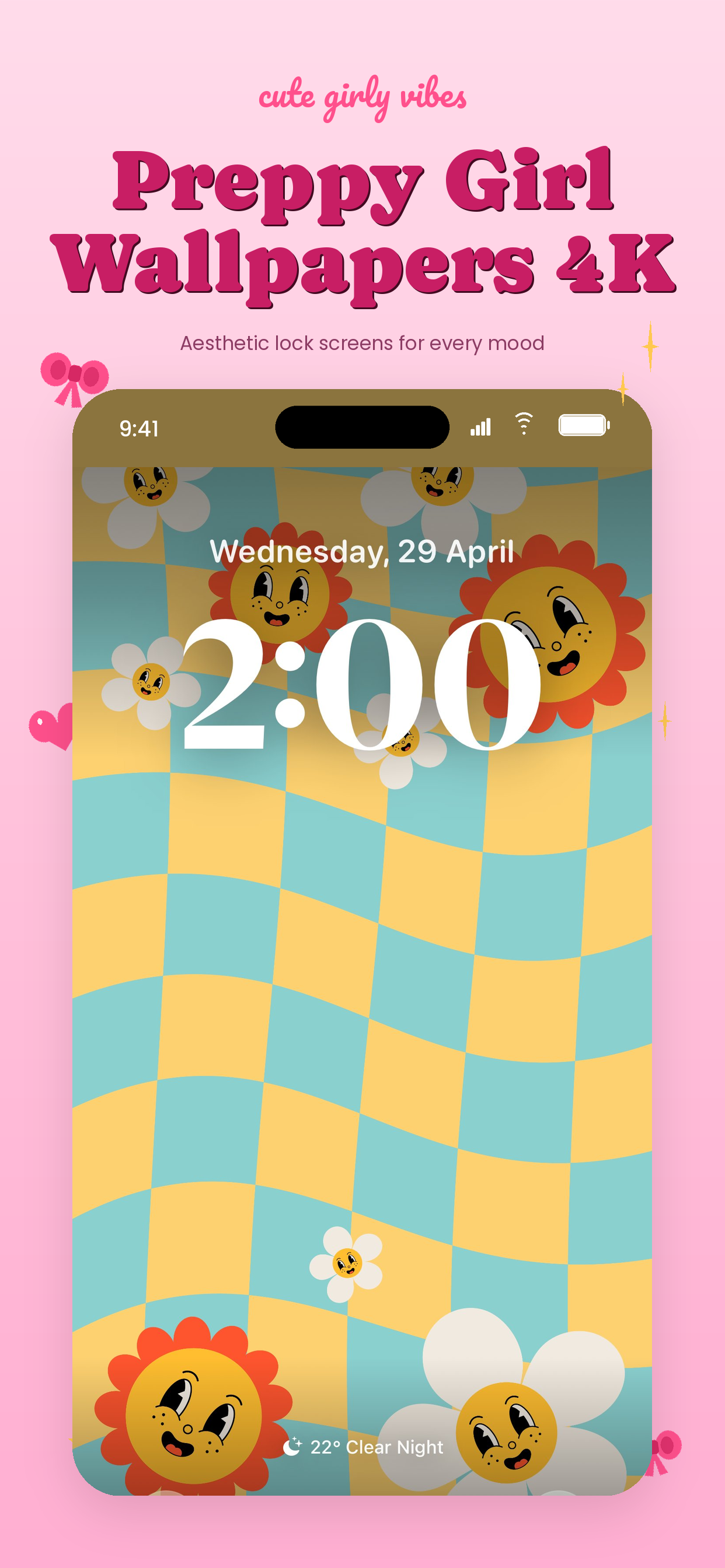Preppy Wallpaper: Pink Cute