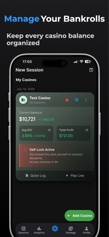 Blackjack Tracker: Analytics screenshot