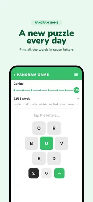 Pangram Game - Word Puzzle screenshot 1