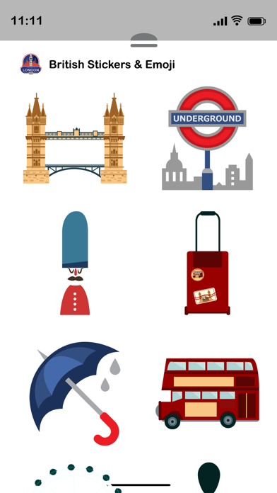 British Stickers & Emoji Screenshot