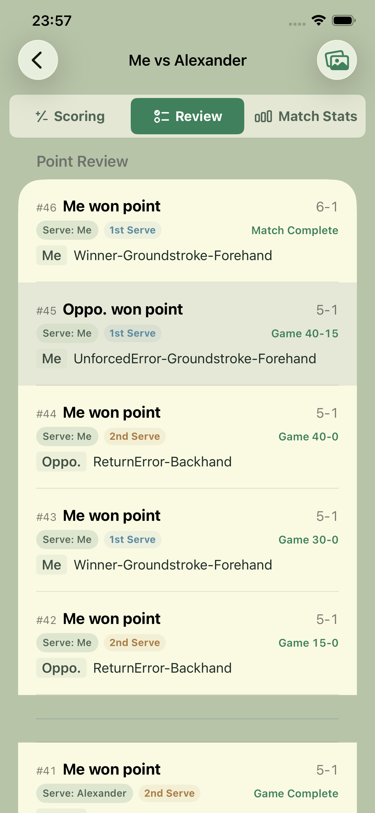 SmashNote Tennis Score screenshot 9