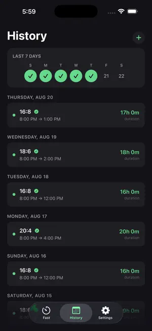 FastTrack Fasting Tracker screenshot 2