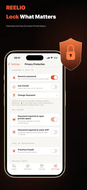 Reelio Private Browser & Files screenshot 3