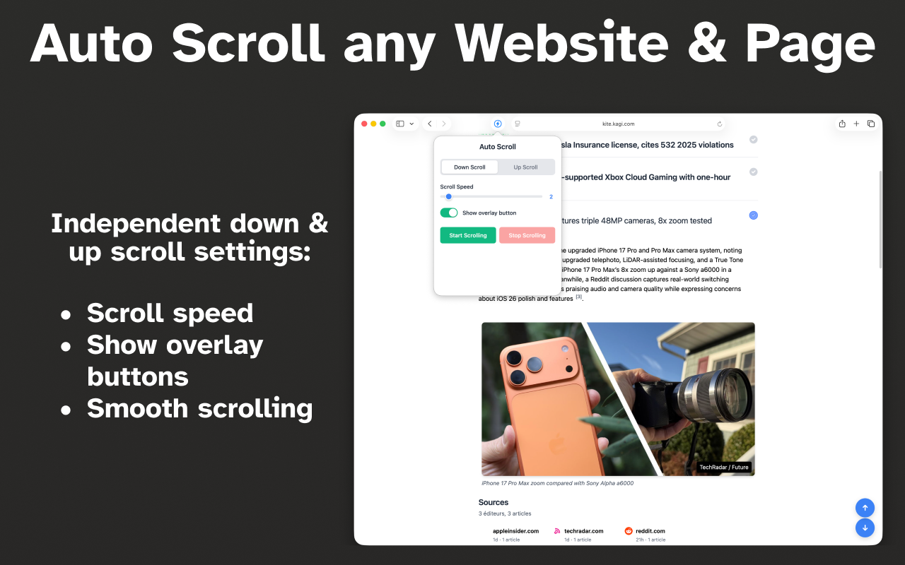 Auto Scroll Web for Safari screenshot 3